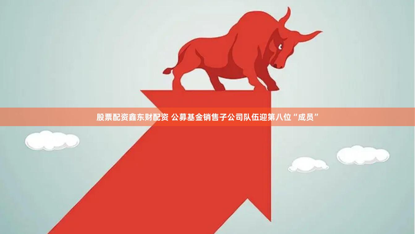 股票配资鑫东财配资 公募基金销售子公司队伍迎第八位“成员”