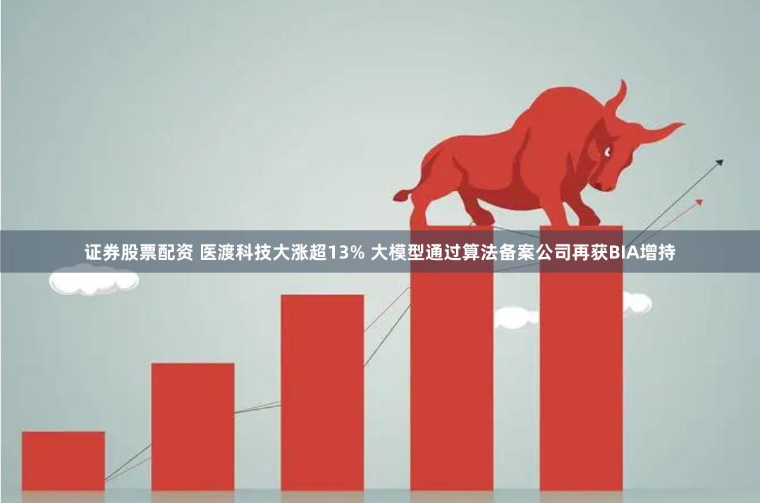 证券股票配资 医渡科技大涨超13% 大模型通过算法备案公司再获BIA增持