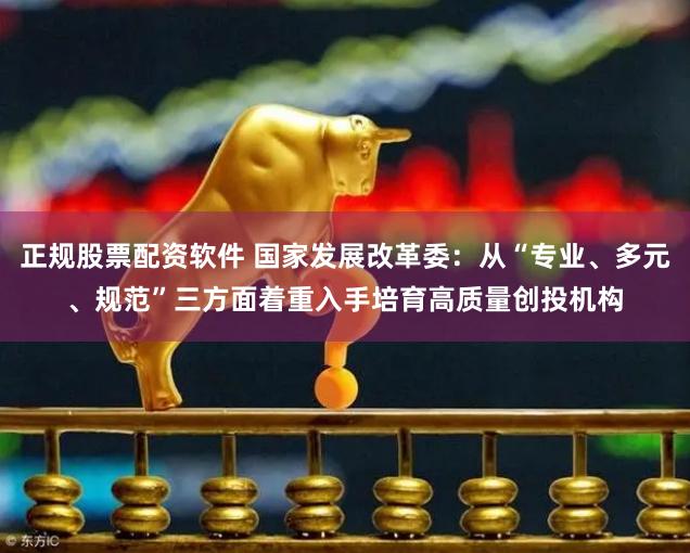 正规股票配资软件 国家发展改革委：从“专业、多元、规范”三方面着重入手培育高质量创投机构