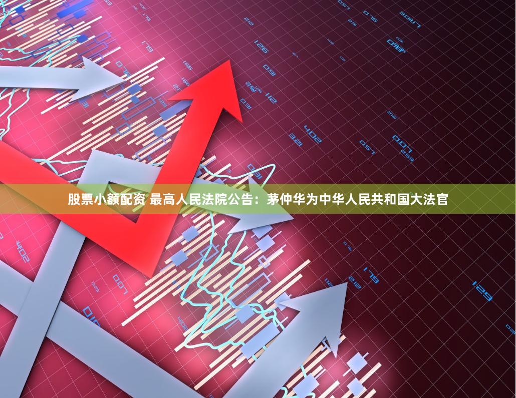 股票小额配资 最高人民法院公告：茅仲华为中华人民共和国大法官